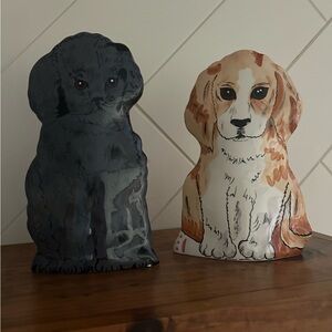 Vintage Dogs by Nina Lyman Figurine Flower Vases Planter (Beagle and Poodle)